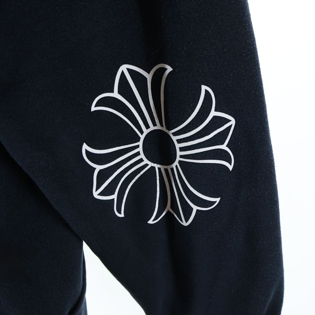 Chrome Hearts Lining Thermal Scroll Label Print Dagger Zip Up Hoodie Black — view 5