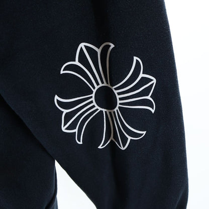 Chrome Hearts Lining Thermal Scroll Label Print Dagger Zip Up Hoodie Black — view 5