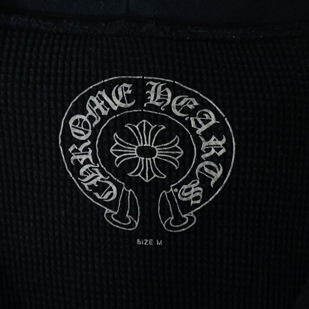 Chrome Hearts Lining Thermal Scroll Label Print Dagger Zip Up Hoodie Black — view 6