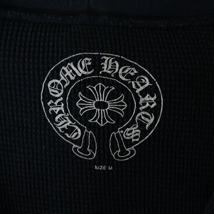 Chrome Hearts Lining Thermal Scroll Label Print Dagger Zip Up Hoodie Black — view 6