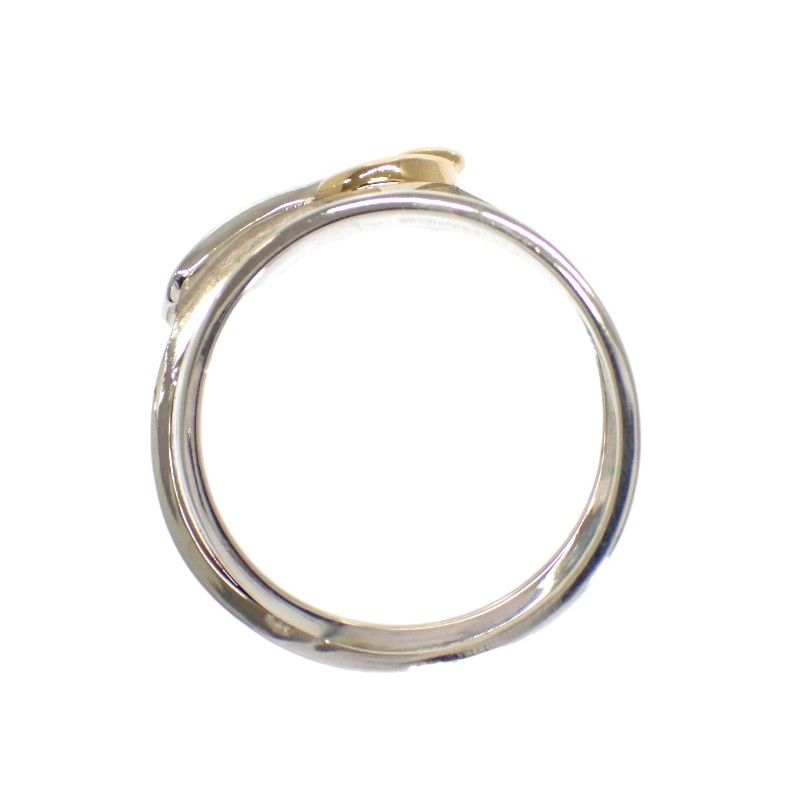 Hermes Double Tour Ring 925 Sterling Silver Gold