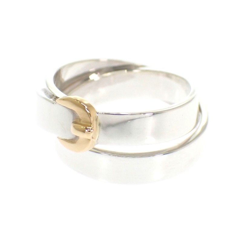 Hermes Double Tour Ring 925 Sterling Silver Gold — view 3