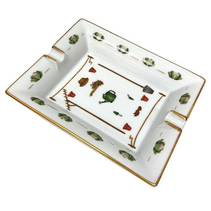 Hermes Ashtray Case Ceramic Gardening White