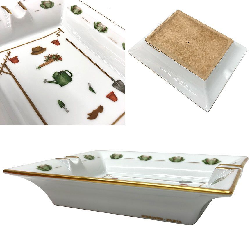 Hermes Ashtray Case Ceramic Gardening White — view 2