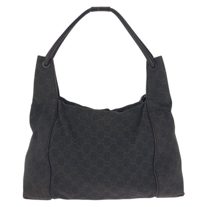 Gucci Dark Brown Gold GG Canvas Leather Shoulder — view 2