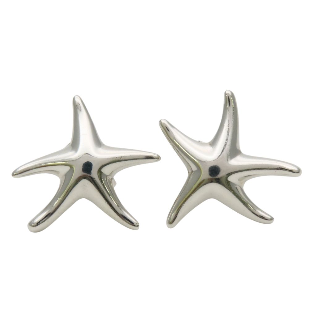 Tiffany & Co Earrings Star Fish 925 Sterling Silver Elsa Peretti Starfish