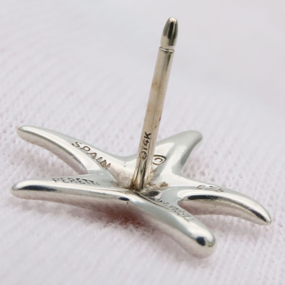 Tiffany & Co Earrings Star Fish 925 Sterling Silver Elsa Peretti Starfish — view 7