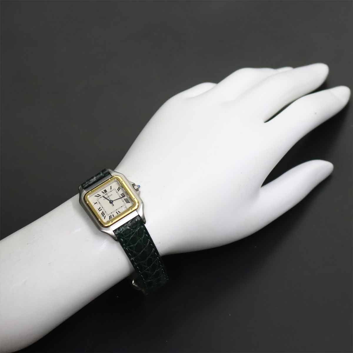 Cartier Panthere Boys Watch Date Ivory YG Yellow Gold Quartz — view 3
