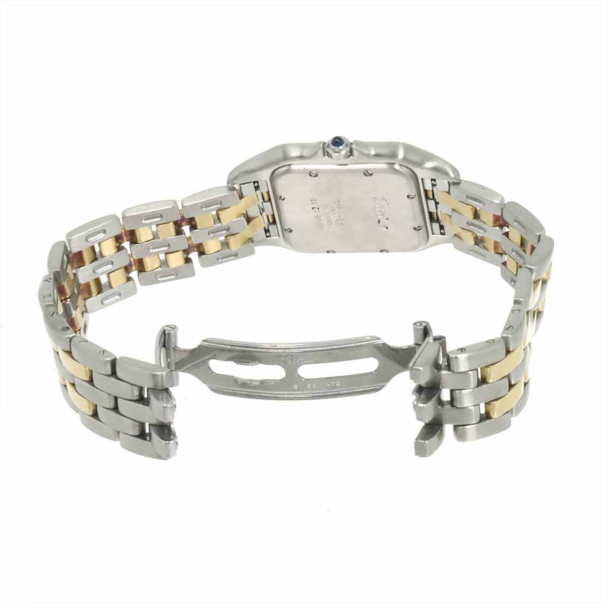 Cartier Panthere 2 Row Date Boys Watch Ivory YG Quartz — view 4