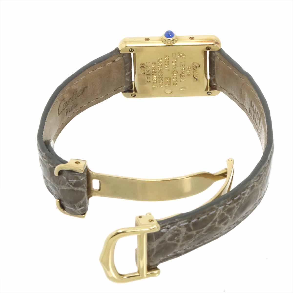 Cartier Must Tank SM Vermeil Vintage Watch Ivory Quartz — view 4