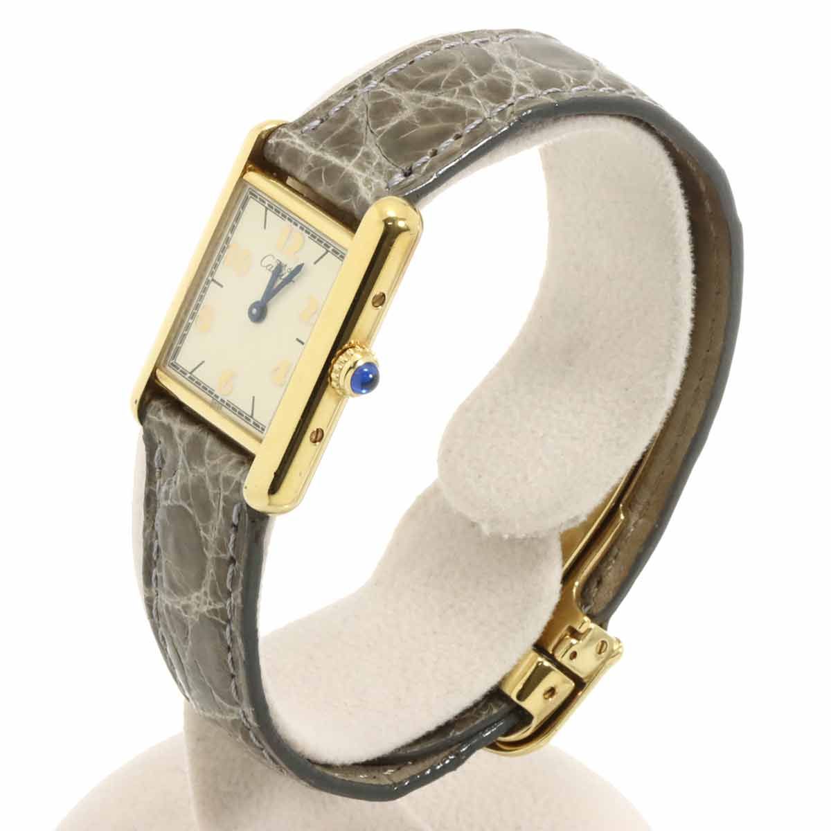Cartier Must Tank SM Vermeil Vintage Watch Ivory Quartz — view 2