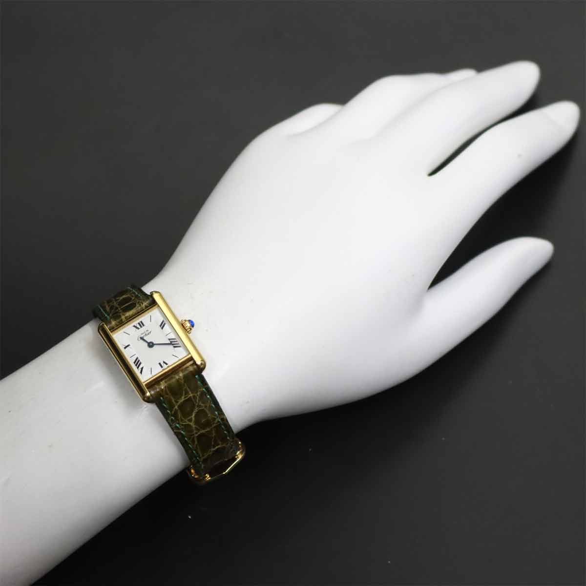 Cartier Must Tank Vermeil Watch White Quartz — view 3