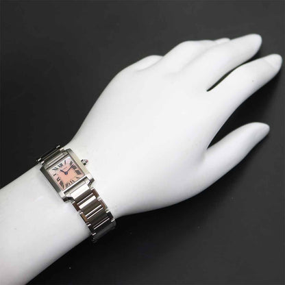 Cartier Tank Francaise SM Watch Pink Shell Quartz — view 3