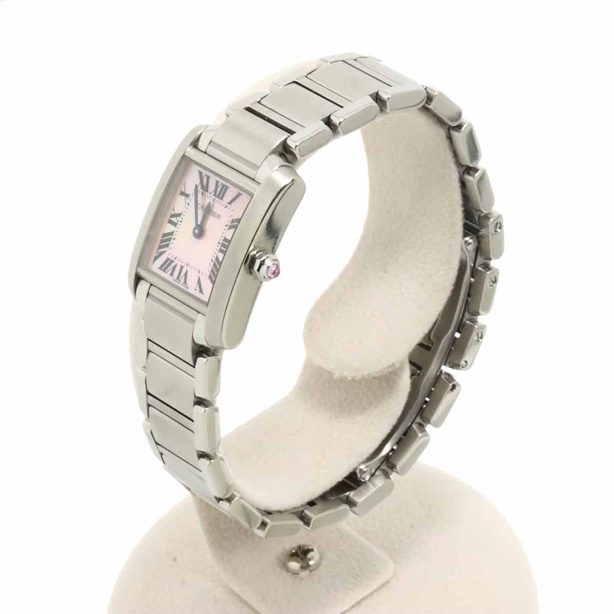 Cartier Tank Francaise SM Watch Pink Shell Quartz — view 2
