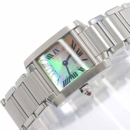 Cartier Tank Francaise SM Watch Pink Shell Quartz — view 7