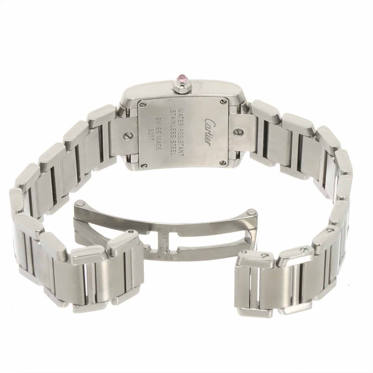 Cartier Tank Francaise SM Watch Pink Shell Quartz — view 4