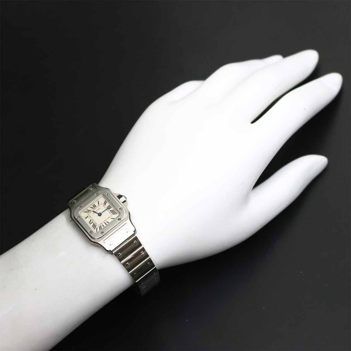 Cartier Santos Galbee SM Watch Ivory Quartz — view 4