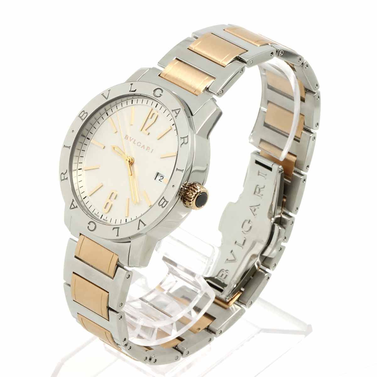 Bvlgari Watch Date Silver PG Pink Gold Automatic Winding — view 3