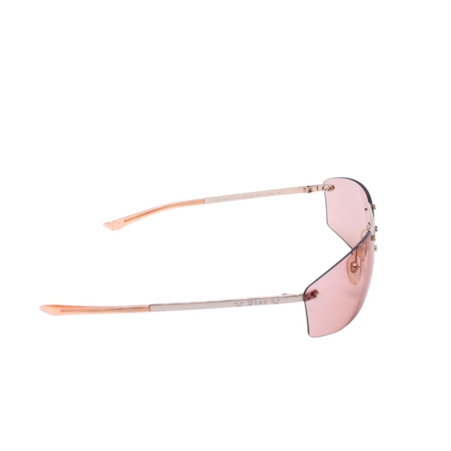 Dior Pop Rimless Sunglasses Eyewear Star Decoration Orange Y2k Metal Frame — view 5