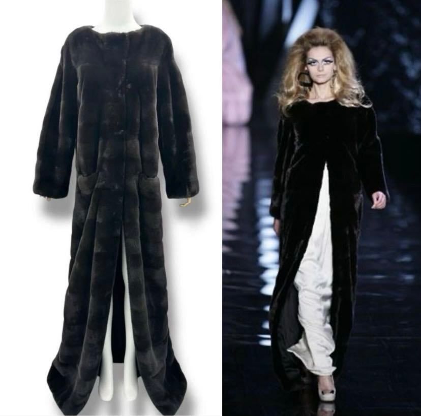 Dior Super Rare Long Coat Galiano Era Mink 40
