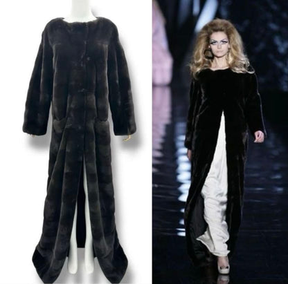 Dior Super Rare Long Coat Galiano Era Mink 40