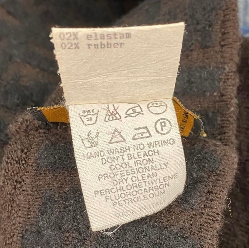 Fendi Knit Cap FF Logo Wool Brown — view 6
