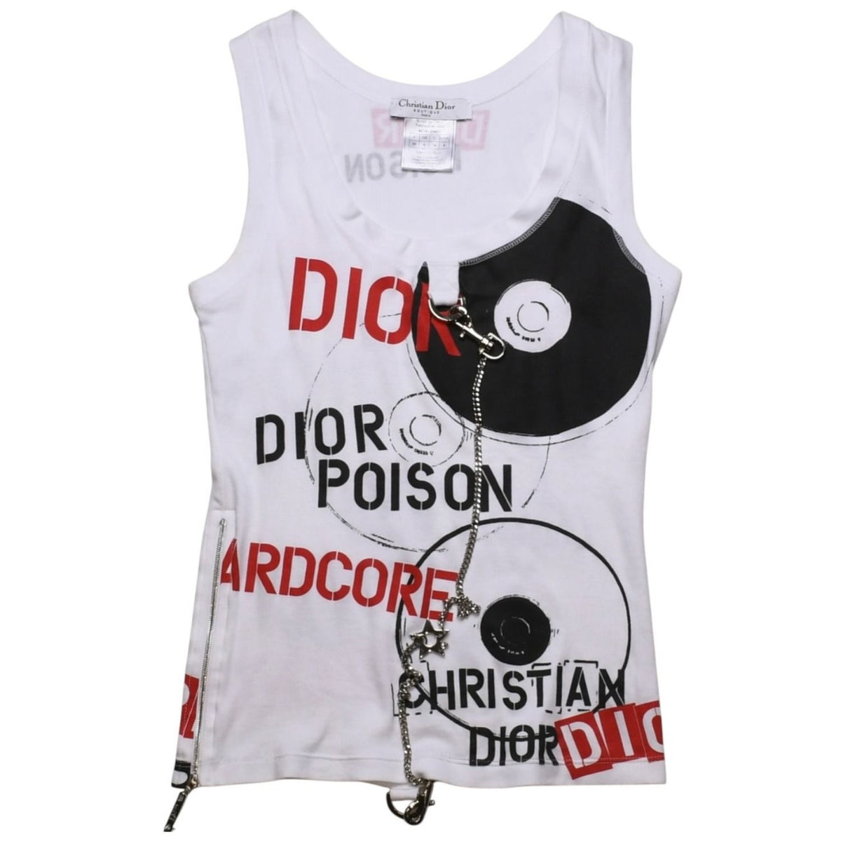 Dior Hardcore Line Tank Top All Over Print Galliano 36