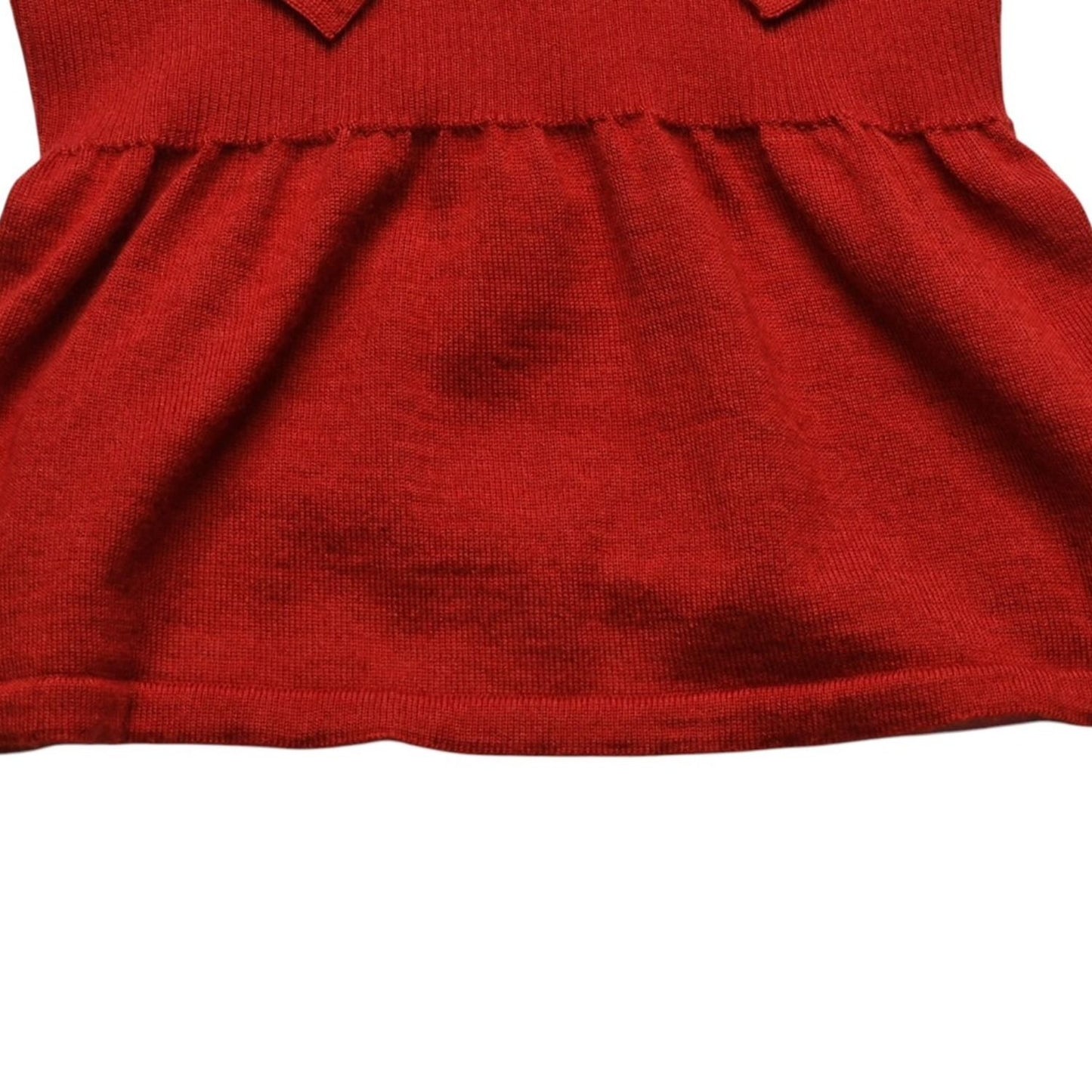 Chanel Sleeveless Knit CC Logo Cashmere Silk Red No Neck — view 6