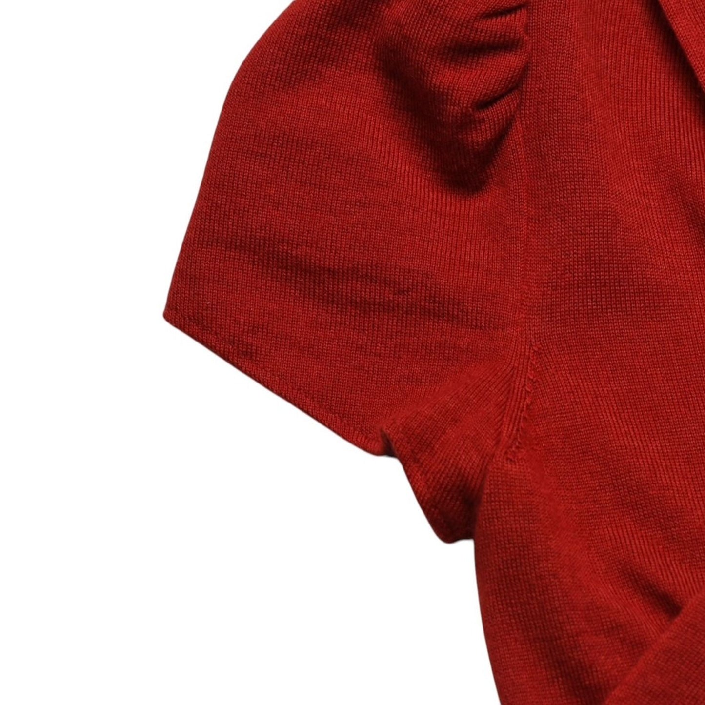 Chanel Sleeveless Knit CC Logo Cashmere Silk Red No Neck — view 4