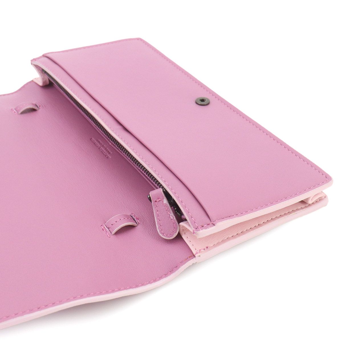 Bottega Veneta Intrecciato Shoulder Wallet Bifold Leather Purple — view 9