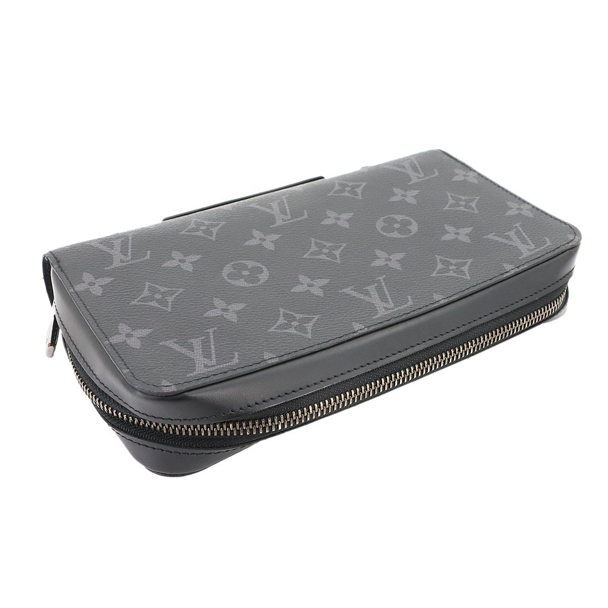 Louis Vuitton Monogram Eclipse Zippy XL Zip Around Wallet Black — view 4