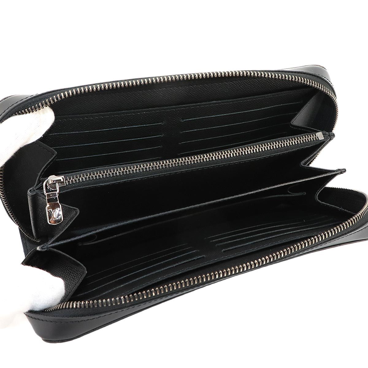 Louis Vuitton Monogram Eclipse Zippy XL Zip Around Wallet Black — view 5