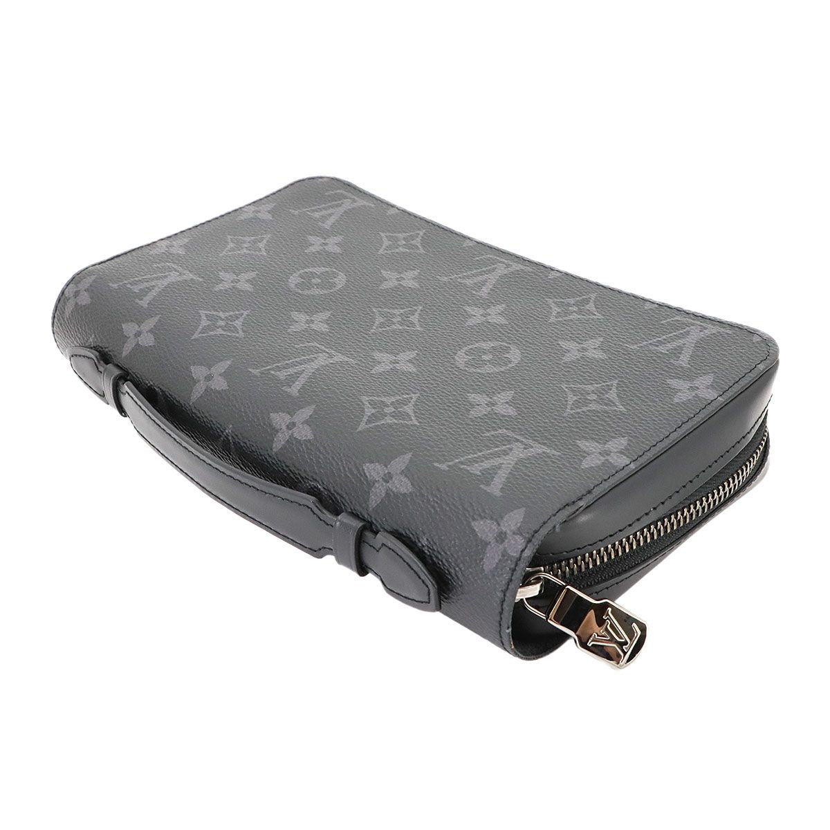 Louis Vuitton Monogram Eclipse Zippy XL Zip Around Wallet Black — view 3