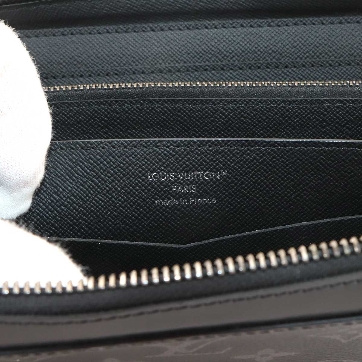 Louis Vuitton Monogram Eclipse Zippy XL Zip Around Wallet Black — view 7