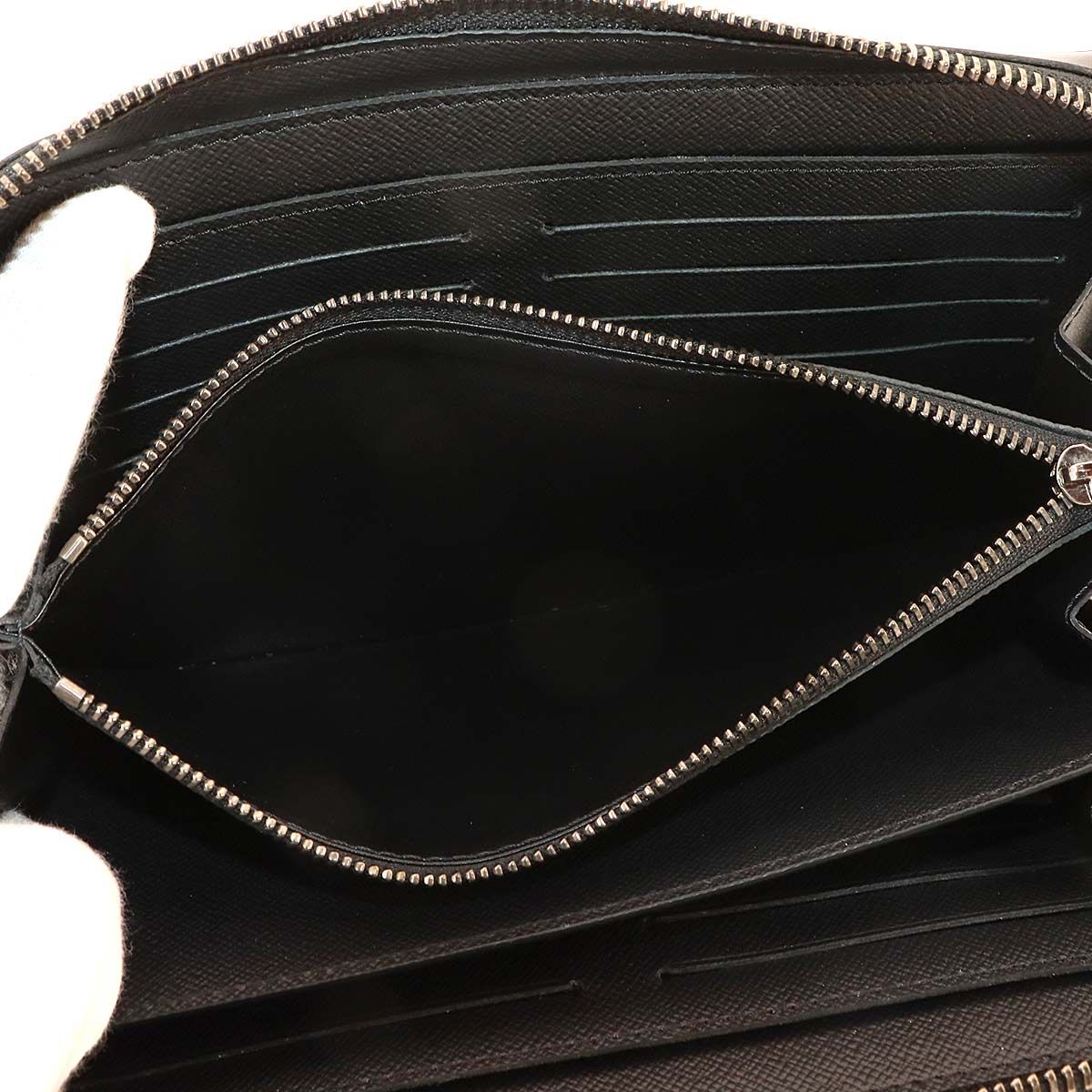 Louis Vuitton Monogram Eclipse Zippy XL Zip Around Wallet Black — view 6