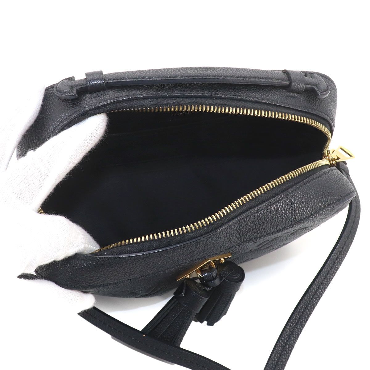Louis Vuitton Monogram Empreinte Saintonge Shoulder Bag Leather Noir — view 7