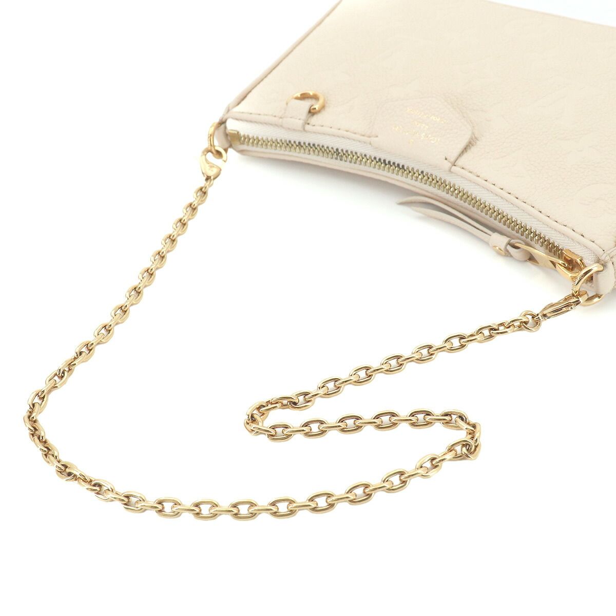 Louis Vuitton Monogram Empreinte Pouch 2-Way Shoulder Bag Leather Cream — view 6
