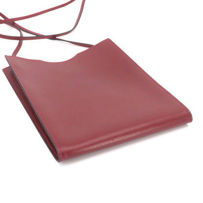 Hermes Onimetou Shoulder Bag Pochette Box Calf Rouge — view 4