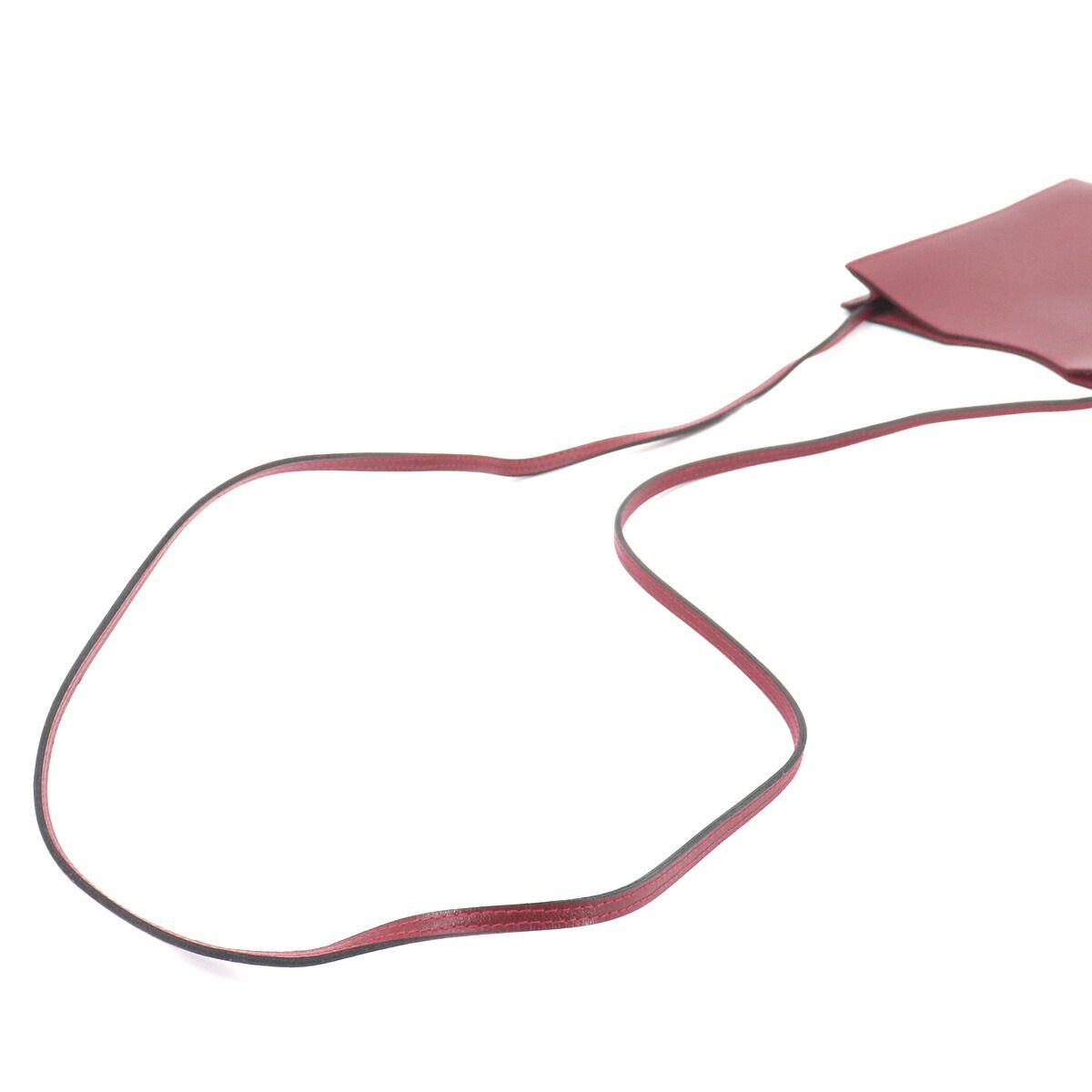 Hermes Onimetou Shoulder Bag Pochette Box Calf Rouge — view 5