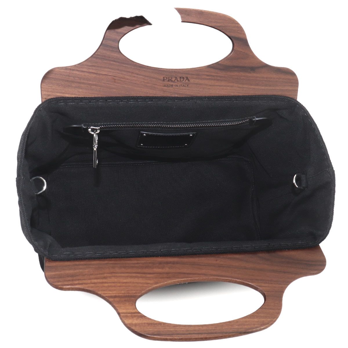 Prada Canapa 2-Way Bag Canvas Nero Black Silver — view 6