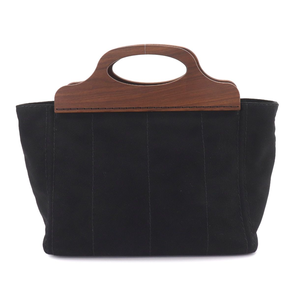 Prada Canapa 2-Way Bag Canvas Nero Black Silver — view 2