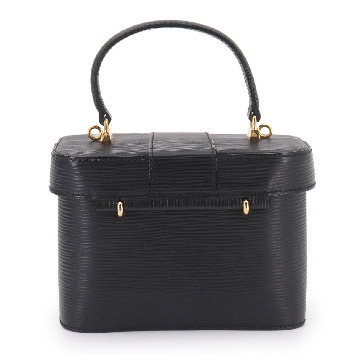 Fendi Epi Vanity 2-Way Bag Leather Black Gold Vintage — view 3
