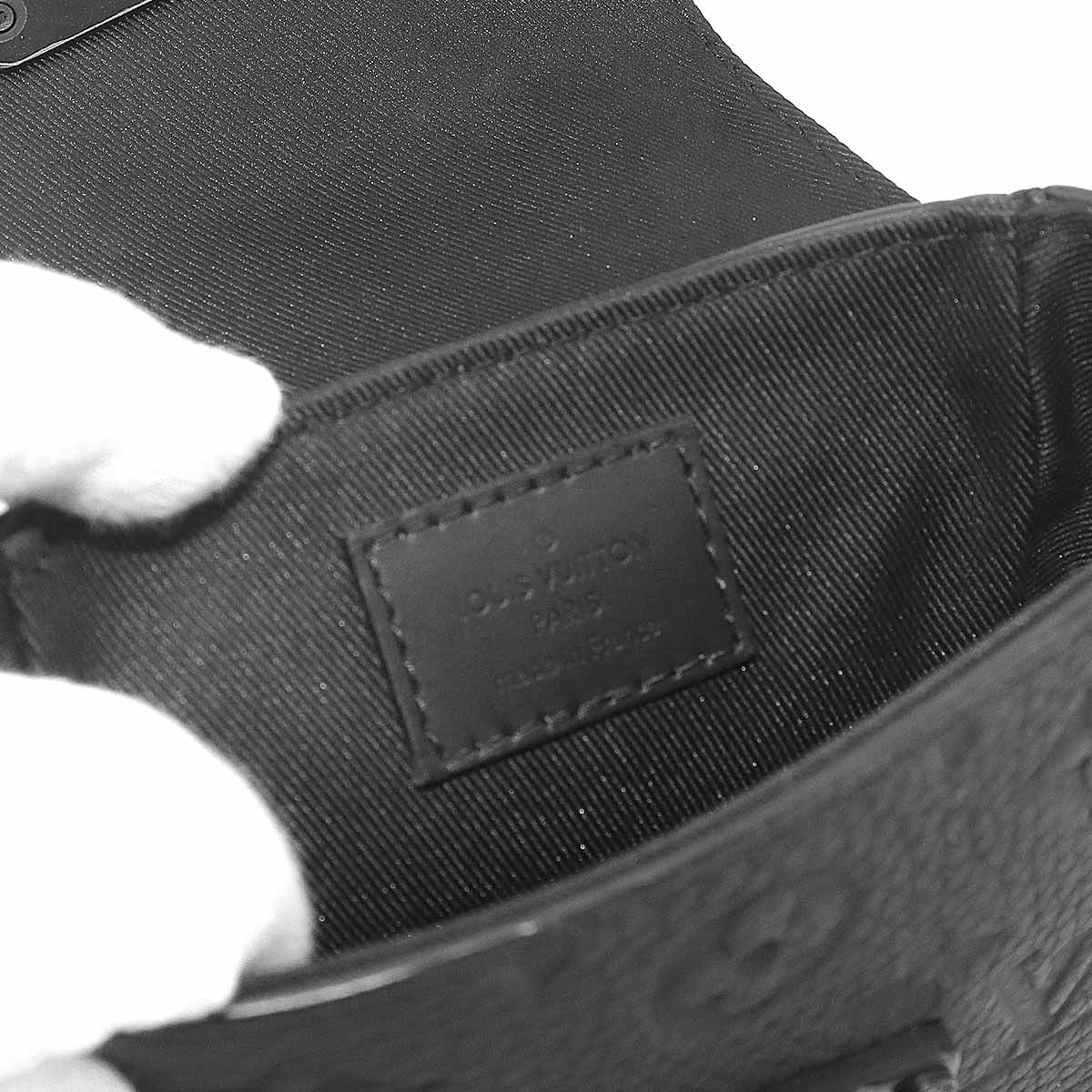 Louis Vuitton Monogram Taurillon Pico S Lock Shoulder Bag Leather Black — view 9