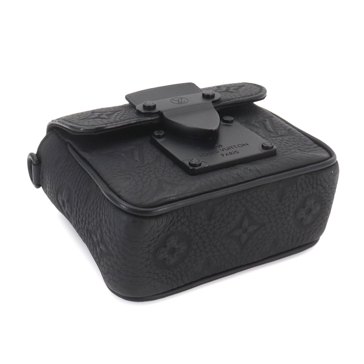 Louis Vuitton Monogram Taurillon Pico S Lock Shoulder Bag Leather Black — view 5