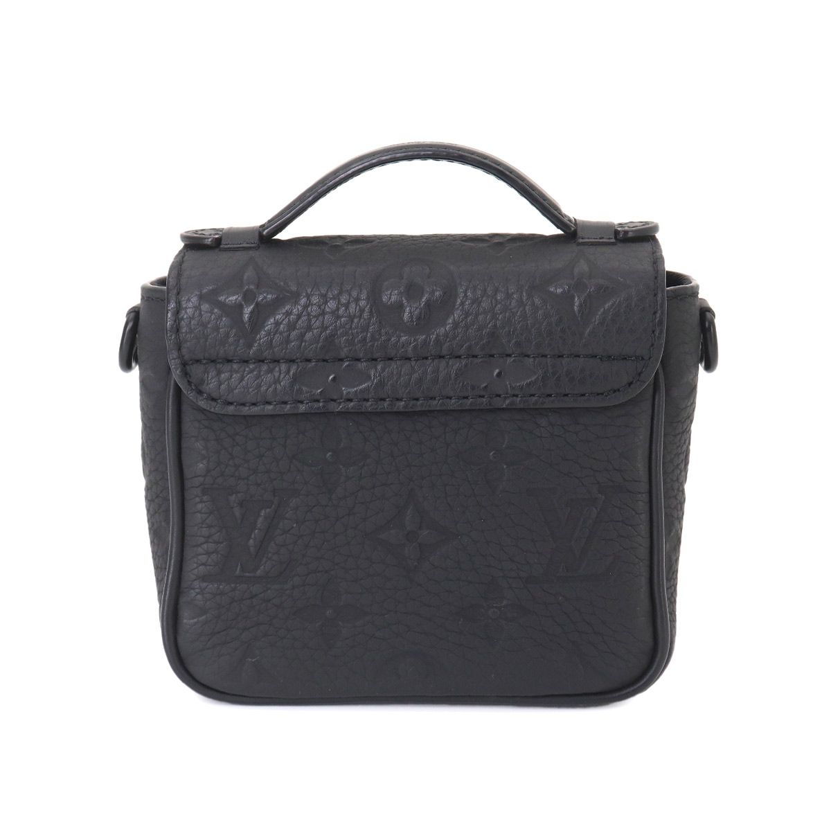 Louis Vuitton Monogram Taurillon Pico S Lock Shoulder Bag Leather Black — view 3
