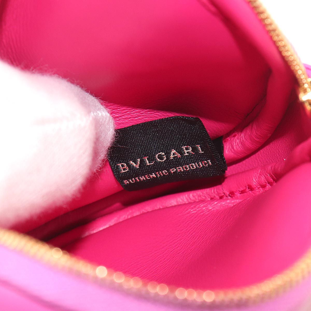Bvlgari Serpenti Cabochon Mini Shoulder Bag Leather Pink — view 8