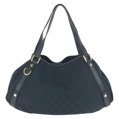 Gucci Abbey Black Gold GG Canvas Leather Tote Shoulder — view 2