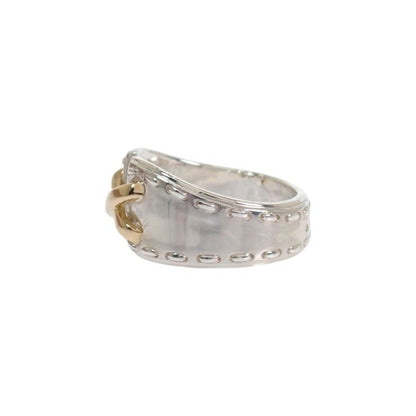 Hermes Mexico Ring 53 Gold 925 Sterling Silver Volume Corset — view 3