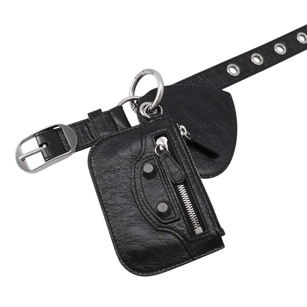 Balenciaga Belt Luca Gold le Cagole with Coin Case Leather 105 Black — view 4