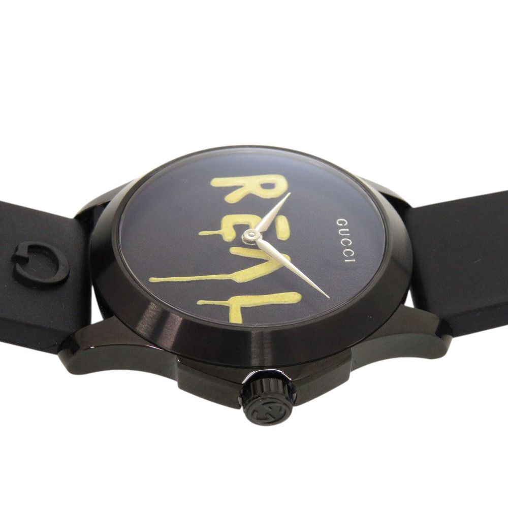 Gucci Timeless Ghost 126.4 SS Rubber Black Quartz Watch Dial — view 8